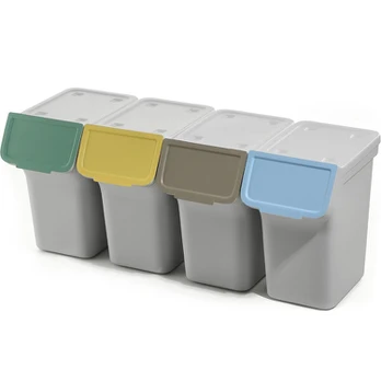 Torpes šiukšliadėžių rinkinys, 20 L, 4 vnt.
