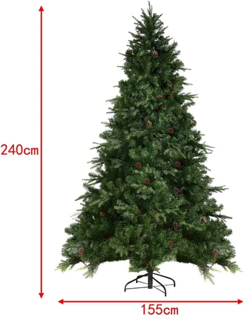Dirbtinė kalėdinė eglutė su LED apšvietimu, žalia, 240 cm