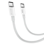 Kabelis Jellico B22 Super Fast, 2 x USB Type C, 100 cm, balta, 100 W