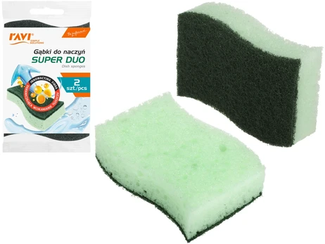 Indų kempinė SUPER DUO, 2 vnt., 3 x 11 x 19, 10524, Simple Solution