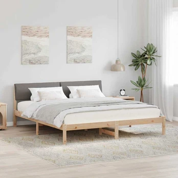 Lovos rėmas Ruda ir taupe 180 x 200 cm Pušies masyvas
