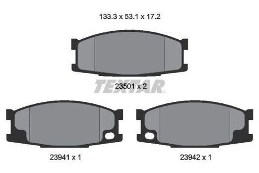 Stabdžių trinkelių rinkinys, diskinis stabdys TEXTAR 2350101