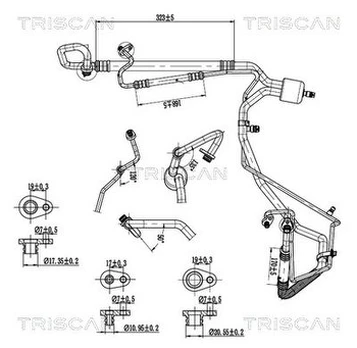Aukšto/žemo slėgio linija, oro kondicionavimas TRISCAN 9010 28079