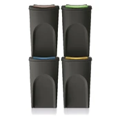 Prosperplast Šiukšliadėžė Keden SORTI BOX - juoda recykling kaina