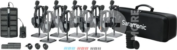 Saramonic WiTalk9 WT9S 9-Person Full-Deplex 1.9GHz Wireless Headset Intercom System w/ carry case