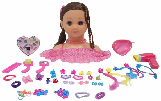 Happy Friend – Make Up Dollhead – Brunetė (804012)