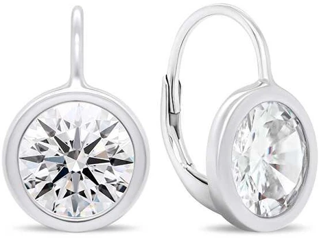 Brilio Silver Elegant sidabrinis earrings with clear zircons EA383W