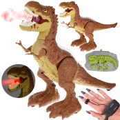 Nuotoliniu būdu valdomas dinozauras T-REX 2in1, rudas kaina