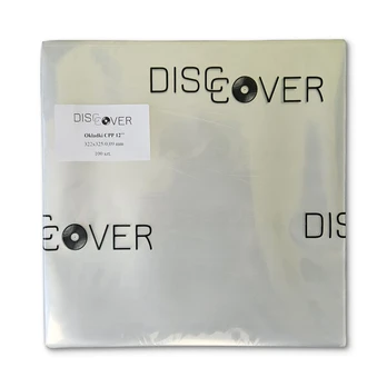 Plastikiniai viršeliai LP 12'' vinilinėms plokštelėms 0,09 mm CPP, 100 vnt.