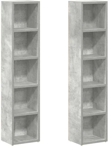 Spintelės kompaktiniam diskam, 2vnt., pilkos, 21x16x93,5cm, MDP