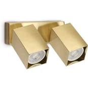 „IDEAL LUX“ sieninis šviestuvas „Dynamite Square“, varinis, 16,5 cm, 2 lemputės