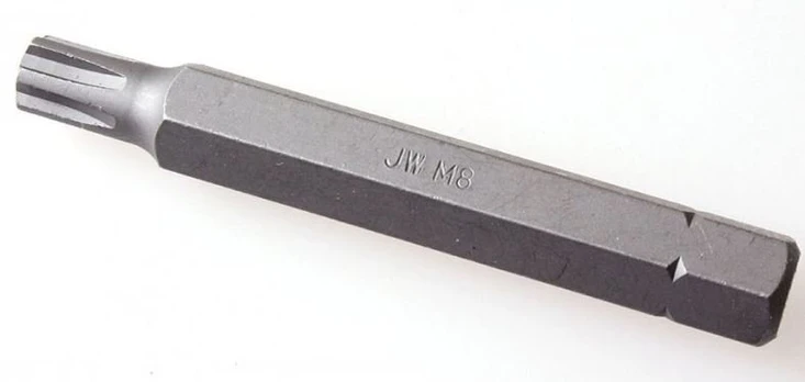 Jonnesway Ribe bit M8x75mm, 6-kampis 10mm