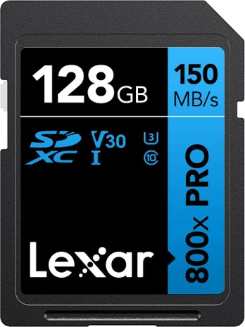 Lexar Memory card Professional 800x Pro 128GB SDXC UHS-I 150MB/s read