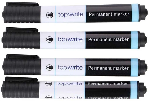 Topwrite - Permanentinis žymeklis 4 vnt. (juoda)