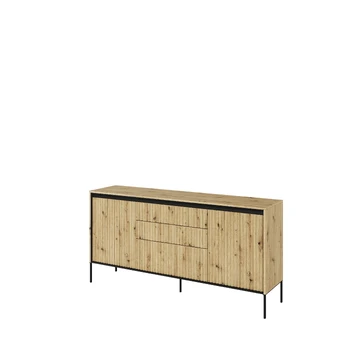 Komoda TREND TR1DAC-V2, artisan ąžuolas/juoda
