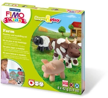 Polimerinio molio kūrybinis rinkinys vaikams Fimo "Ferma"