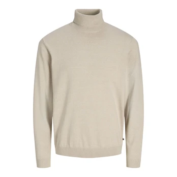 Megztinis su kaklu vyrams, Smėlio, BASIC KNIT