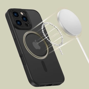 Matinis juodas dėklas Apple iPhone 16 Pro Max telefonui "Tech-Protect MagCam Magsafe"