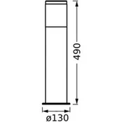 OSRAM lemputė su pagrindu ENDURA CLASSIC EBRO, nerūdijantis plienas, 49 cm IP44