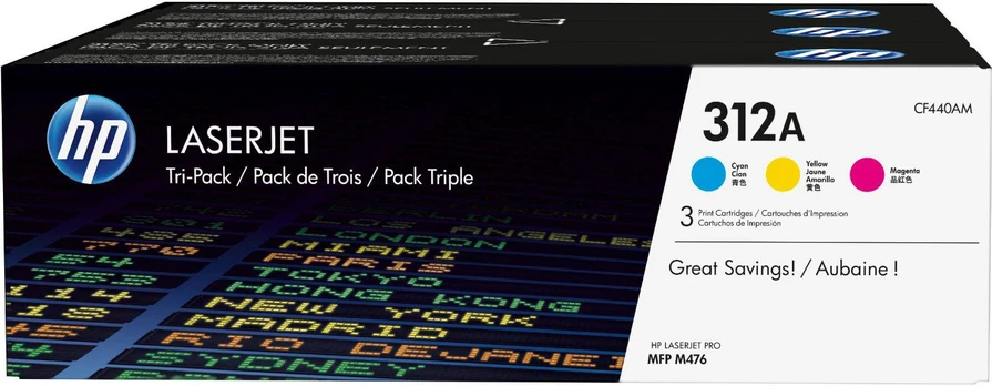 Hewlett Packard (HP) HP Toneris 312A CF440AM Multiipack 3er C/M/Y