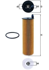 Alyvos filtras MAHLE OX823/6D kaina