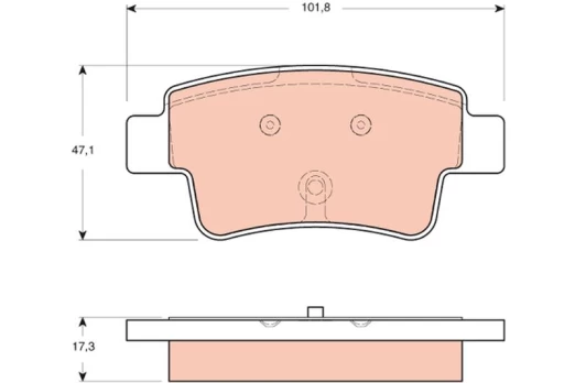 TRW GDB1714 Brake pad set