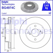 DELPHI BG4974C Brake Disc kaina