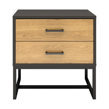 Nightstand AMSTERDAM oak/juodas
