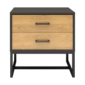 Nightstand AMSTERDAM oak/juodas kaina