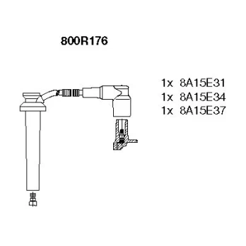 Uždegimo laido komplektas BREMI 800R176