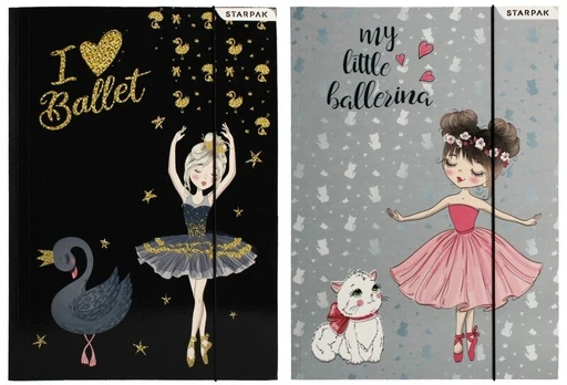 Aplankas su gumele Starpak Balerina, kartoninis, A4