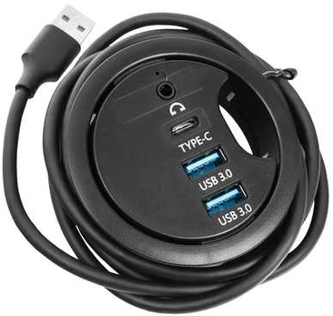 Spacetronik Hub do biurka 2x USB 3.0 + 1x USB-C + 1x AUX