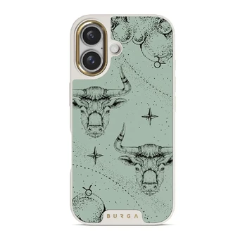 Taurus - iPhone 16 Case, Elite Light (MagSafe) / Gold / Turquoise
