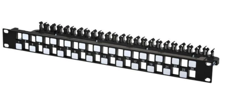 Lanview 24-jungtys UTP Cat6a patch panel 1U for 19" rack