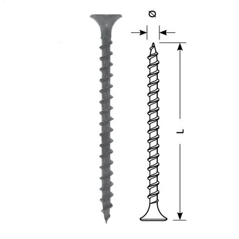 Sraigtas STARFIX gipsas-medis 3.5x55/F (juodas, 100vnt)