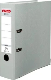 Segregator Herlitz Q.file A4, 8cm, pilkas