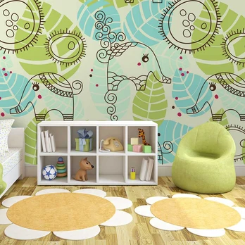 Artgeist Fototapetas - elephants (for children)