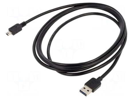 Cable | USB 2.0 | USB A plug double sided,USB B mini plug | 2m