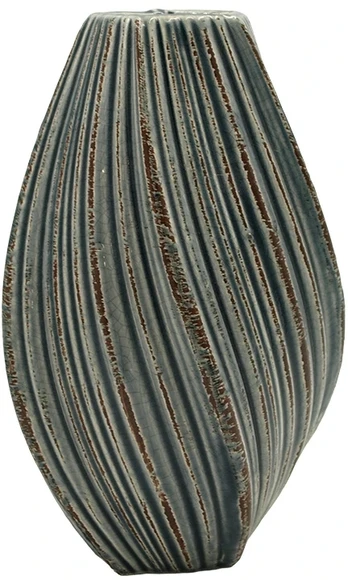 Keraminė tamsiai mėlyna vaza, 23 cm