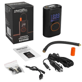 Akumuliatorinis Kompresorius + Žibintuvėlis 5000mAh, KD5500