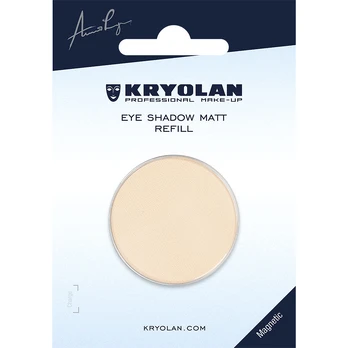 Kryolan Matinių šešėlių įdėklas (magnetinis) - Eye Shadow Matt Refill (magnetic, 36 mm) - ivory