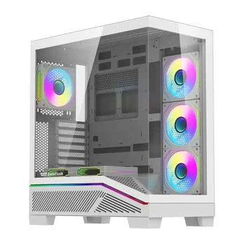 Kompiuterio Korpusas - DarkFlash K430 | ATX | 6 Ventiliatoriai | USB-C | Balta