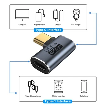 USB-C adapteris, kampinis (L/U forma)