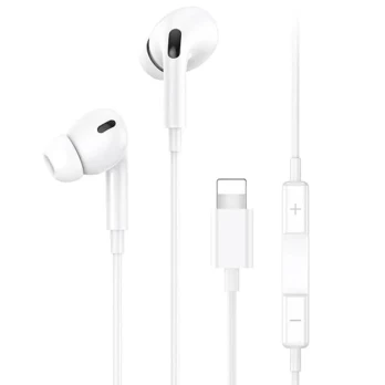 Casti Audio Lightning cu Microfon, 1.2m - USAMS EP-41 (US-SJ453) - White