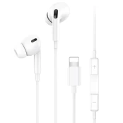 Casti Audio Lightning cu Microfon, 1.2m - USAMS EP-41 (US-SJ453) - White kaina