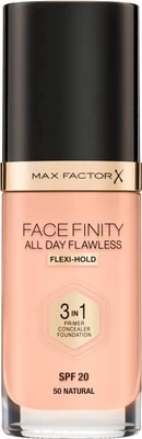 Makiažo pagrindas Max Factor 3v1, Facefinity Spf 20, Nr.50, 30 ml