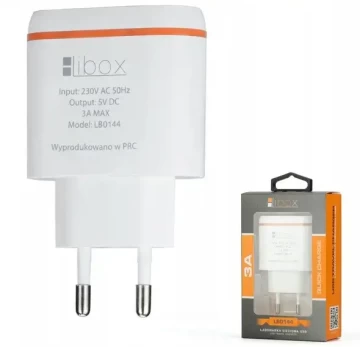 "Libox" tinklo įkroviklis LB0144 (USB; baltos spalvos)