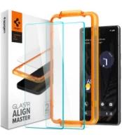 Apsauginis grūdintas stiklas Google Pixel 7A telefonui "Spigen AlignMaster Glas tR 2-Pack" kaina