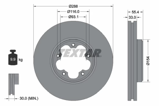 TEXTAR 92320303 Brake Disc