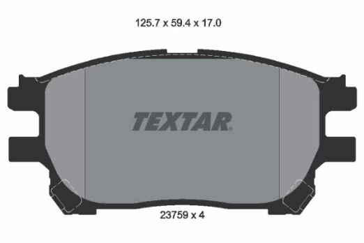 Stabdžių trinkelių rinkinys, diskinis stabdys TEXTAR 2375901